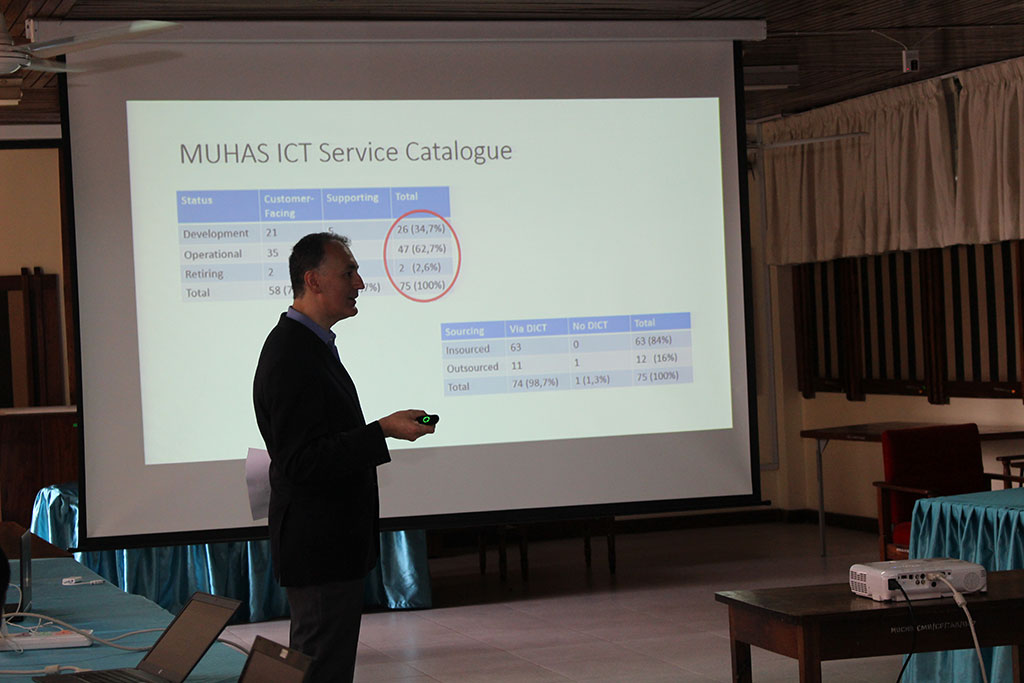 Enrico from KTH presenting MUHAS service catalogue
